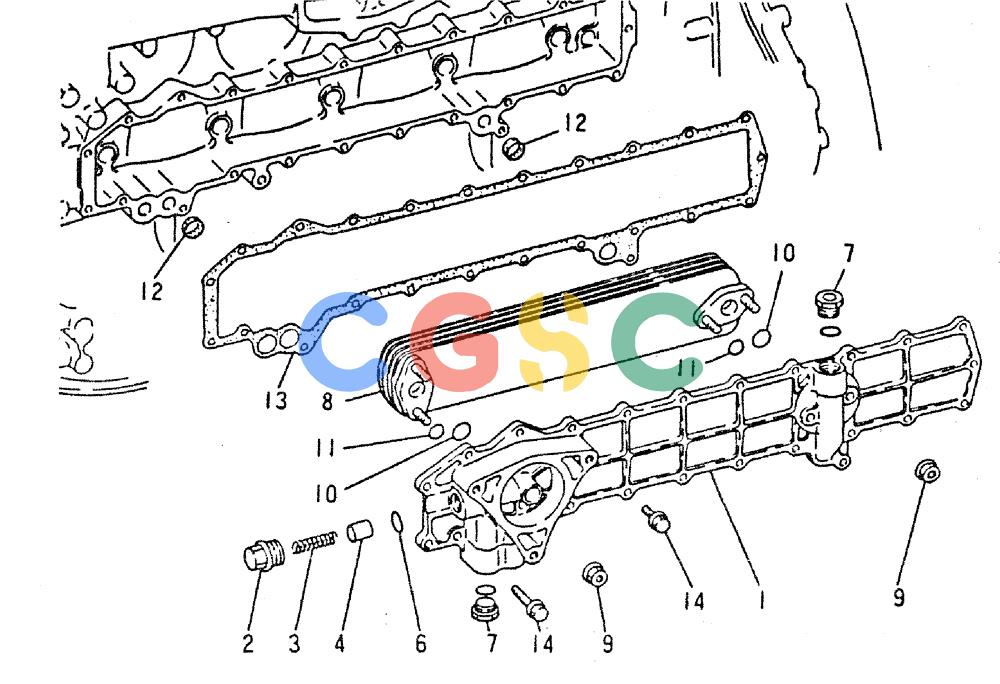 神钢零件查询(MD240C) - EXCAVATOR ASN LLU00601 (1/80-12/06) (17-040) - OIL COOLER Kobelco