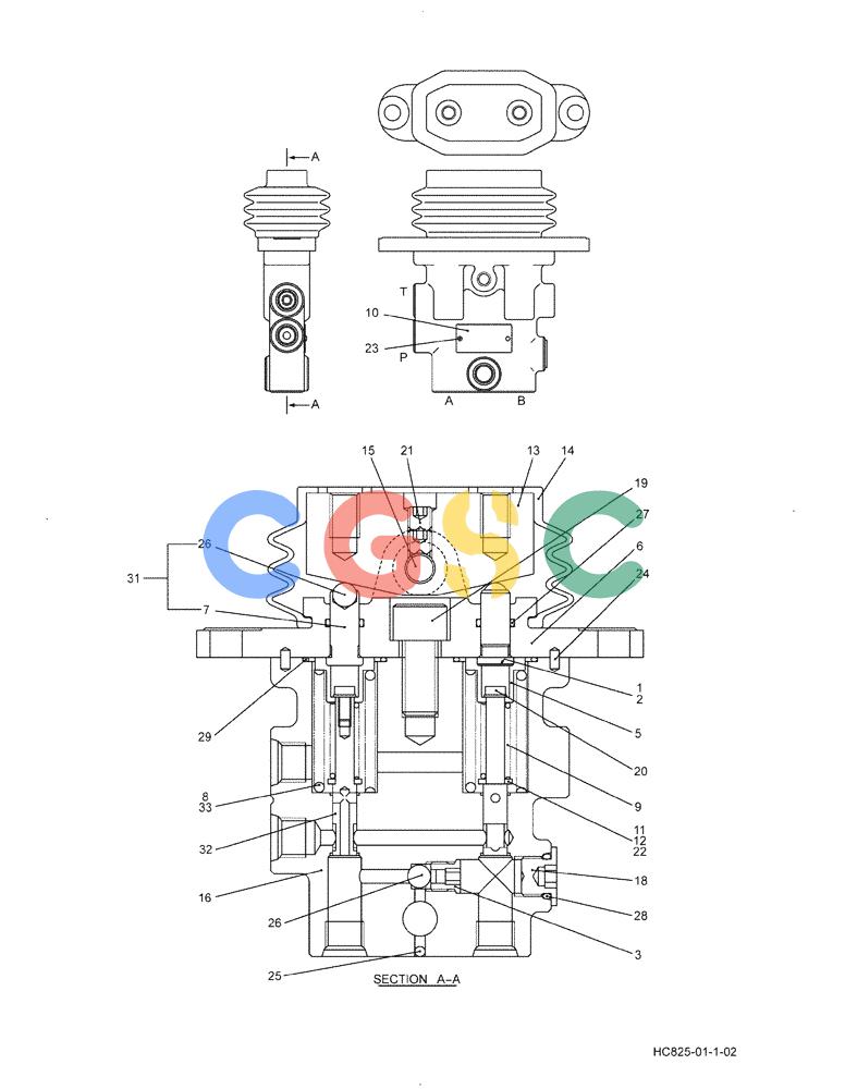 纽荷兰零件查询(E215B) - CRAWLER EXCAVATOR - TIER 3 (NA) - ASN N7DA21001 (1/07-) (8.026[00]) - VALVE ASSEMBLY, PILOT (YN30V00080F1 & YN30V00080F2) (HC825) New Holland Constructuion