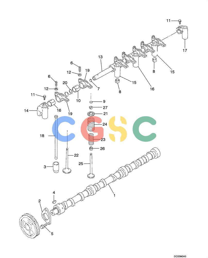 纽荷兰零件查询(EH215) - CRAWLER EXCAVATOR (9/03-) (02 -28[00]) - CAMSHAFT New Holland Constructuion