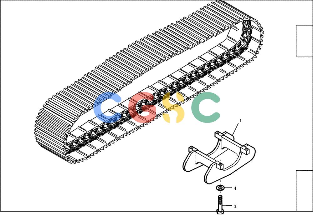 纽荷兰零件查询(EC350) - CRAWLER EXCAVATOR (2/00-) (06.120[002]) - GUIDE DRIVING CHAIN (S/N 735027-UP) New Holland Constructuion