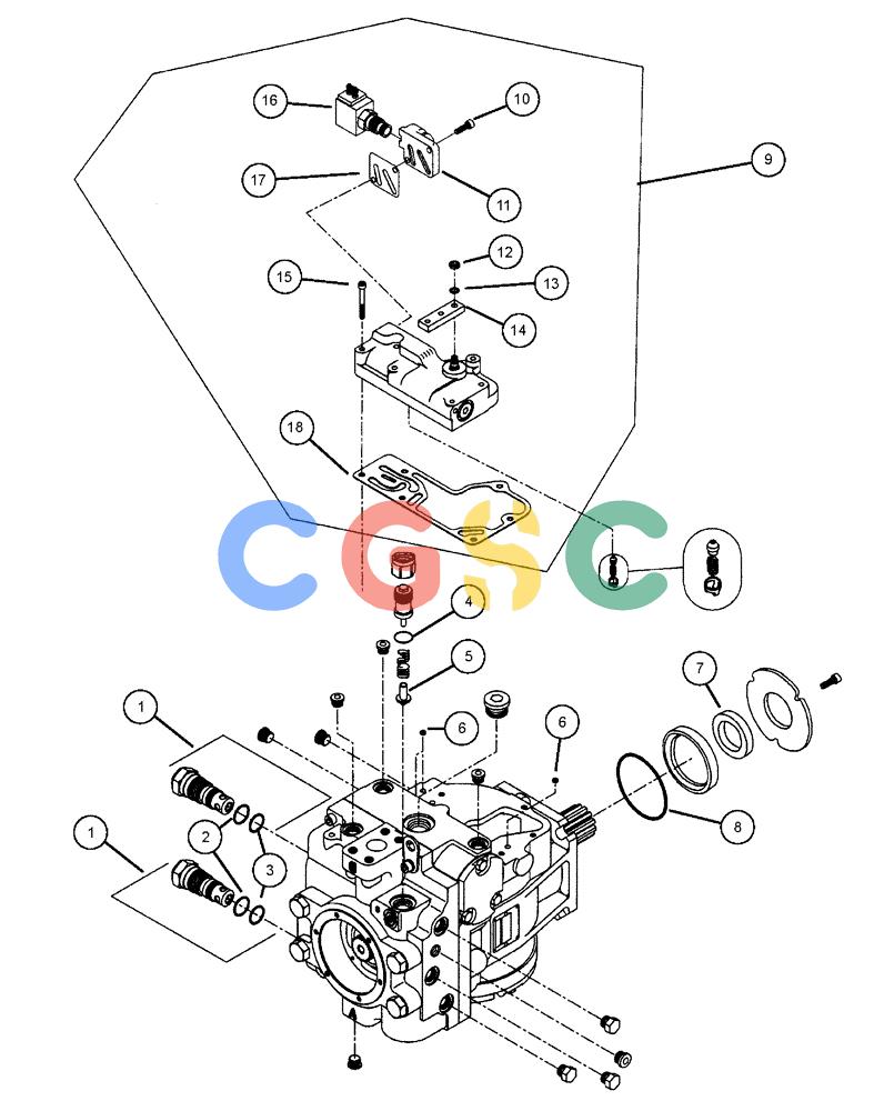 凯斯零件查询(438) - FLEX-AIR APPLICATOR - 1999 (2/99-3/03) (13-003) - PUMP, 75CC, 90 SERIES, AUX-C Case Agriculture