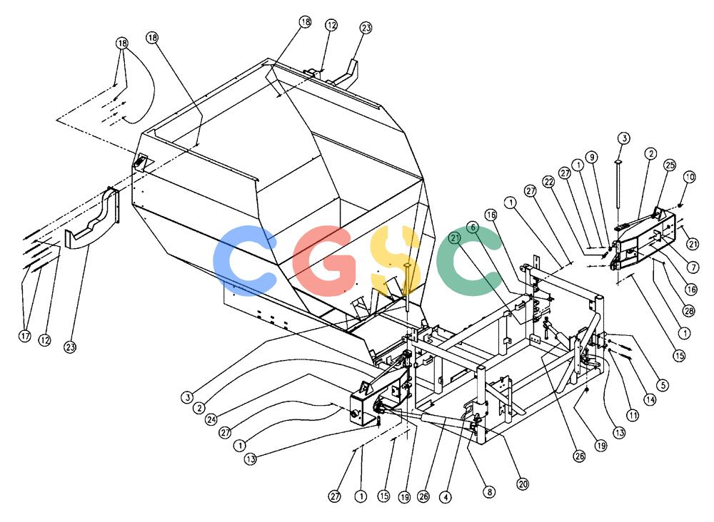 凯斯零件查询(438) - FLEX-AIR APPLICATOR - 2003 (3/03-10/03) (04-033) - BOOM FOLD PARTS, MID, 70’ Case Agriculture