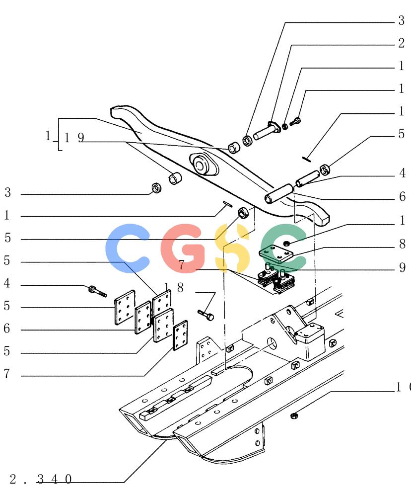 纽荷兰零件查询(FD145) - CRAWLER DOZER (N.A. VERSION) (10/98-) (2.357[01]) - TRACK FRONT SUSPENSION New Holland Constructuion