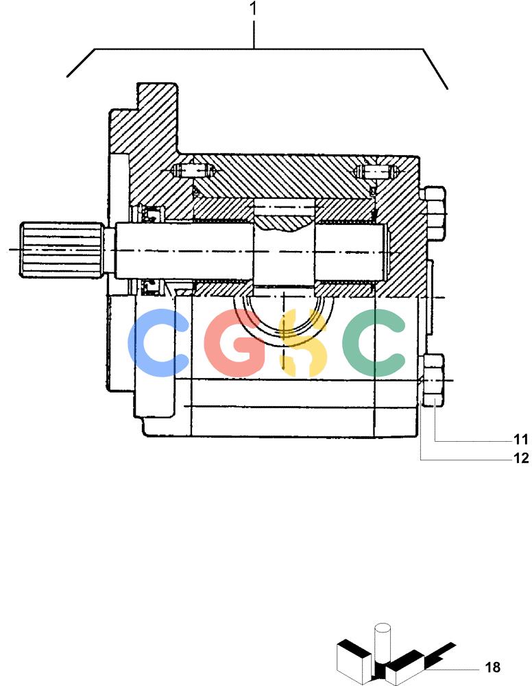 纽荷兰零件查询(DC80) - CRAWLER DOZER (N.A. VERSION) (4/99-) (2.334[01C]) - PILOT GEAR PUMP - DC80 STD. S/N 13141002 TO 13141013; LGP S/N 13145001 TO 13145003 New Holland Constructuion