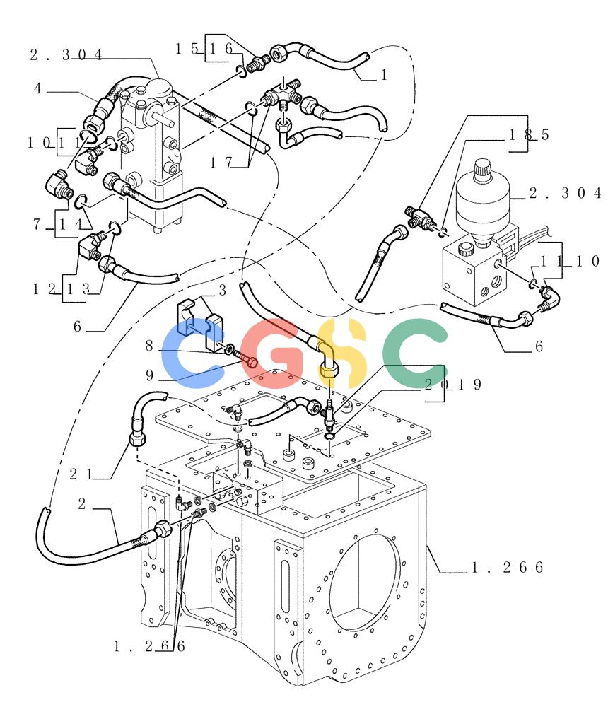纽荷兰零件查询(DC180LT) - CRAWLER DOZER (5/00-) (2.319[02]) - STEERING CONNECTING PIPING - VERSION (01) New Holland Constructuion