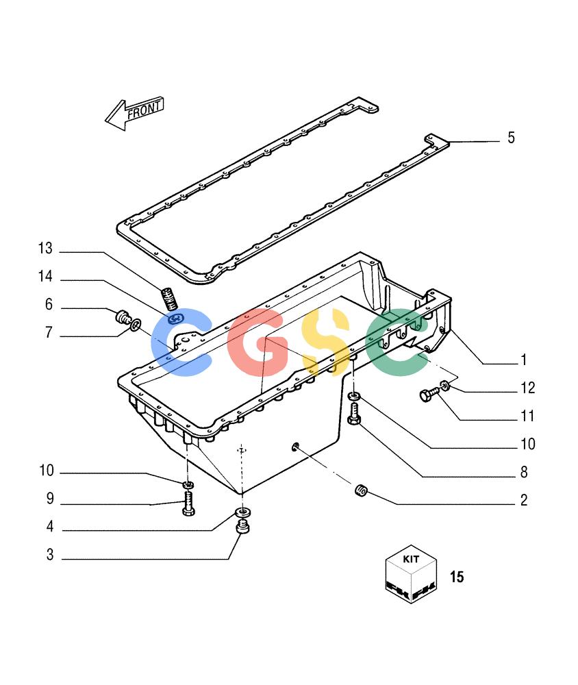 纽荷兰零件查询(FD255) - CRAWLER DOZER (N.A. VERSION) (7/95-) (0.042[01]) - ENGINE OIL SUMP New Holland Constructuion