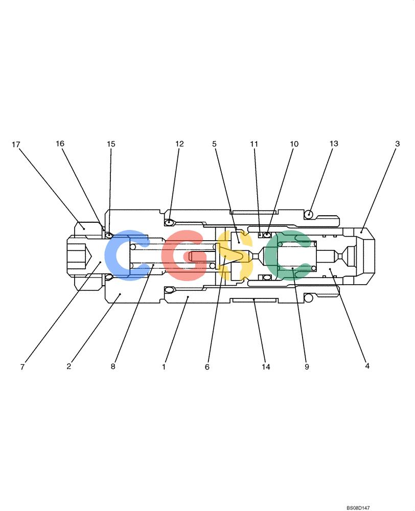 神钢零件查询(ED150) - BLADE RUNNER ACERA SR EXCAVATOR DOZER (TIER 3 ) ASN YL06-01201 (5/08-12/12) (08-02-04[00]) - VALVE ASSEMBLY, RELIEF (2436R1119F7) Kobelco