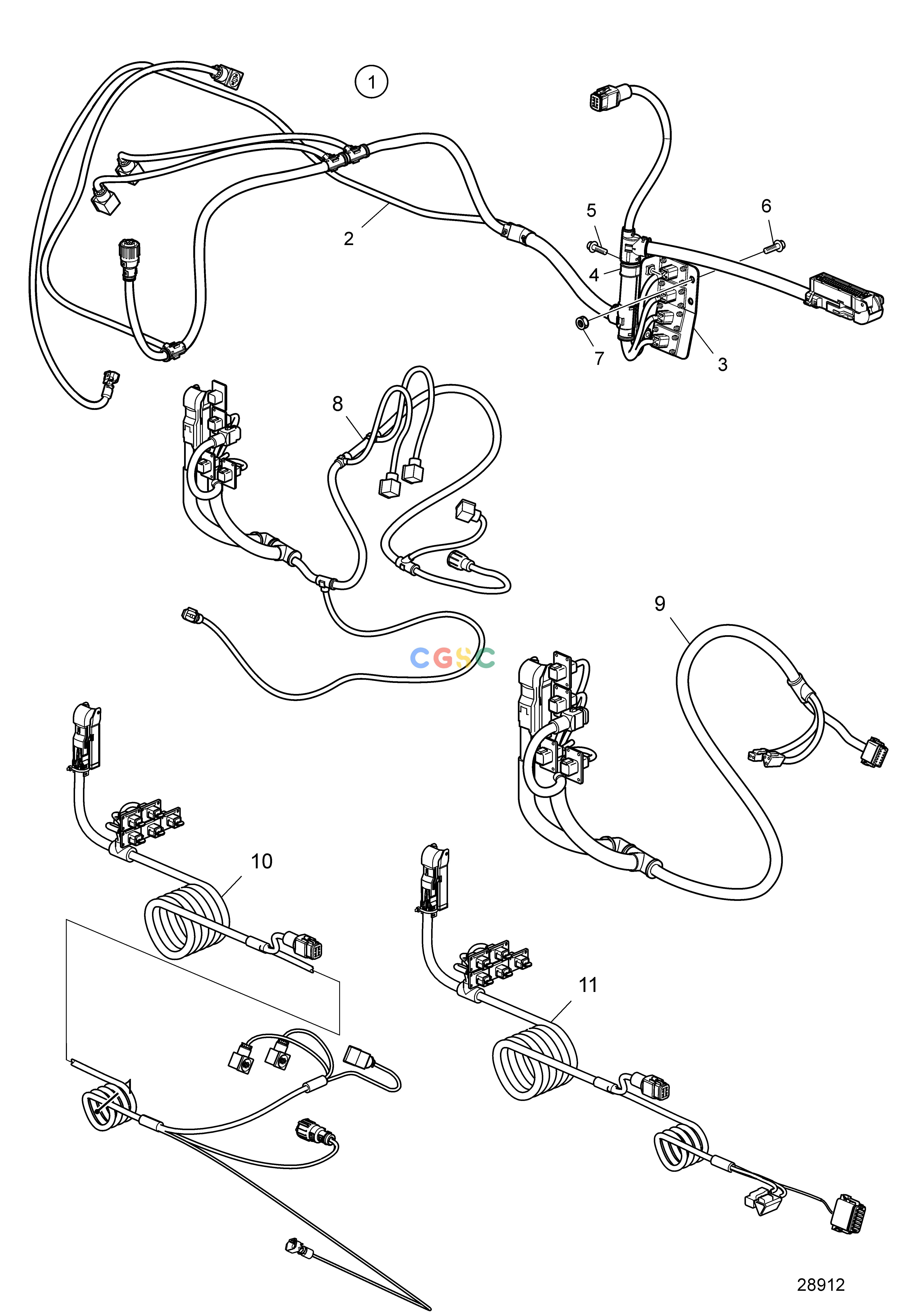 沃尔沃零件查询D13C1-A MP; D13C2-A MP; D13C3-A MP; D13C4-A MP; D13C6-A MPElectrical SystemCables, Transmission, Inboard and Revers gear for D11 and D13 EVC-E2EPC Volvo Penta Parts catalog