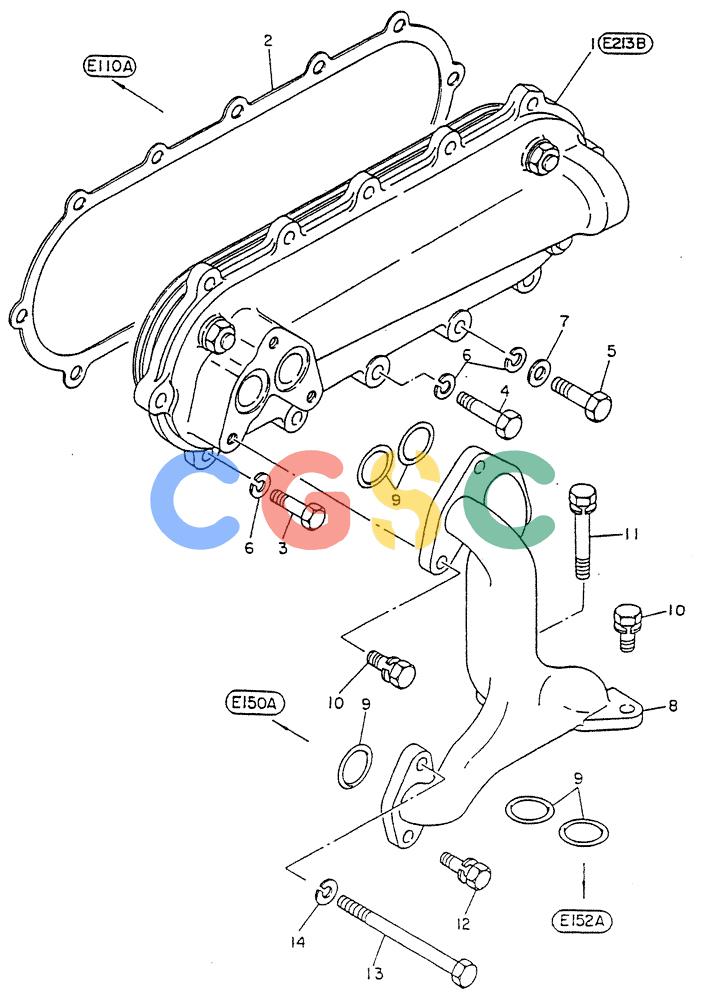 神钢零件查询(FD6(T)14) - NISSAN DIESEL ENGINE ASN 050001 - LK400 & LK500A (1/06-12/06) (06-013) - COOLER-OIL (FITTING PARTS) Kobelco