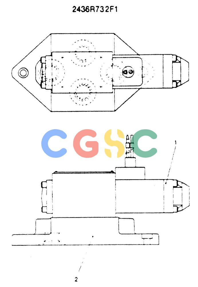 神钢零件查询(MD200C) - EXCAVATOR BTW YQU0701 - YQU2000 (1/80-12/06) (16-001) - VALVE ASSY. SOLENOID 2436R732F1 Kobelco