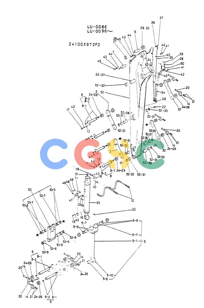 神钢零件查询(K935) - EXCAVATOR SUPPLEMENT ASN LU00154 (1/76-12/03) (08-004) - ARM ASSY, 5.28M Kobelco