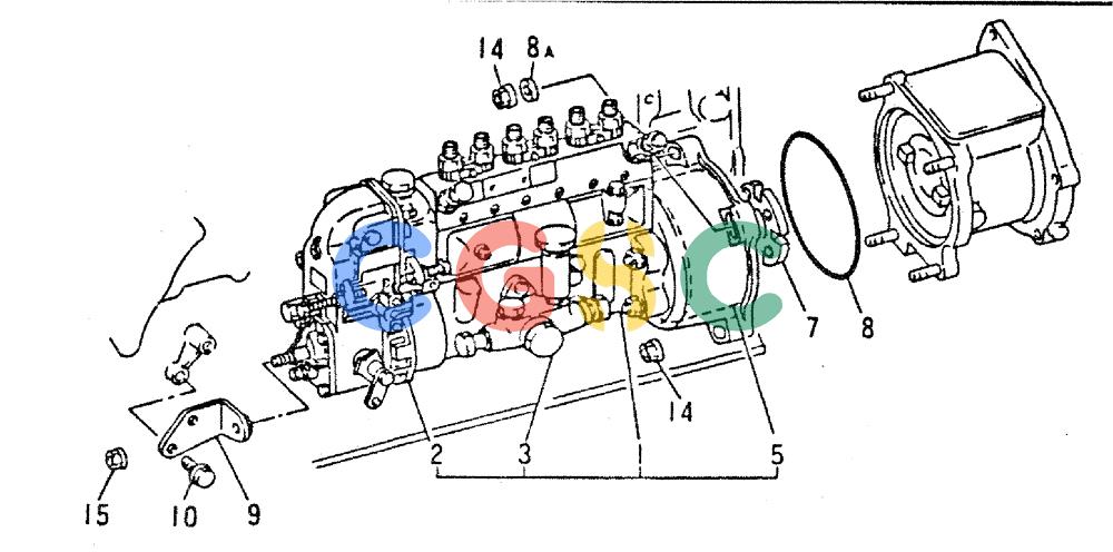 神钢零件查询(MD240C) - EXCAVATOR ASN LLU00601 (1/80-12/06) (17-041) - FUEL INJECTION PUMP GENERAL Kobelco