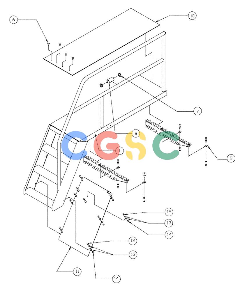 凯斯零件查询(FLX3330B) - FLOATER (12/99-9/02) (04-007) - WALKWAY ASSEMBLY Case Agriculture
