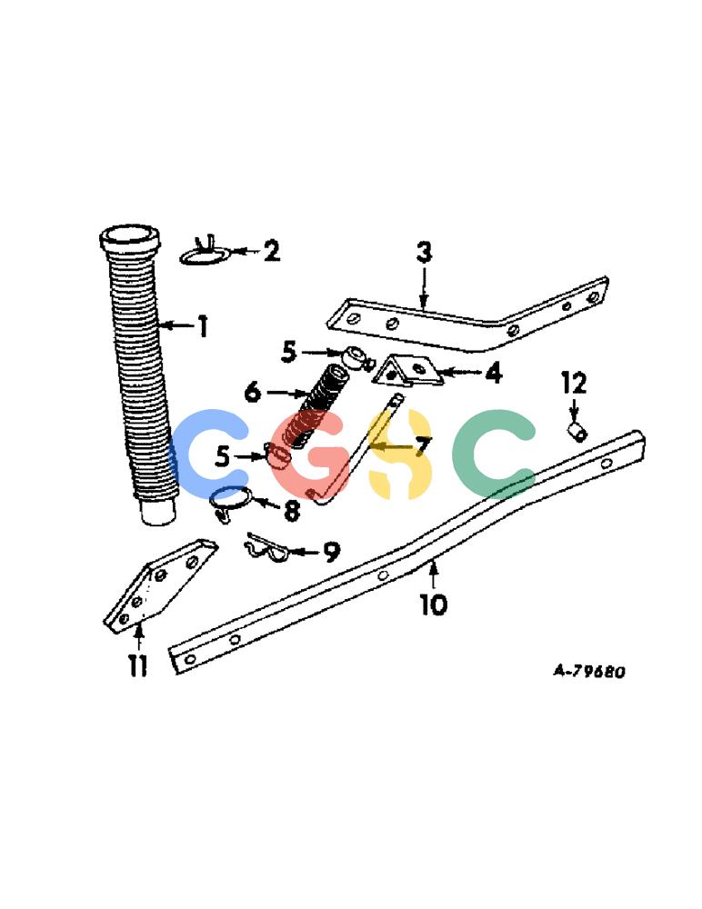 凯斯零件查询(DRY) - FERTILIZER UNITS (4-ROW & 6-ROW) (1/66-12/71) (A-090) - DRY FERTILIZERS, FERTILIZER HOSE, CLAMPS, BOOT ATTACHING BAR & BRACKETS, PRESSURE ROD & CONNECTIONS Case Agriculture