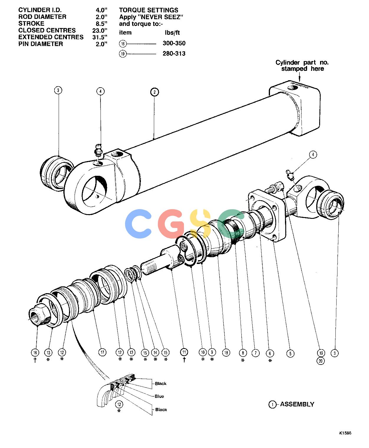 约翰迪尔零件查询TJ628 - ATTACHMENTS CYLINDER CLAMP 20`` HEAD SIDE CUT ( 12531 - ) 2876-021/10 [2876-021/10]EPC John Deere online