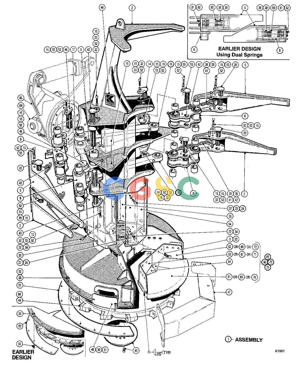 约翰迪尔零件查询TJ628 - ATTACHMENTS FELLING HEAD 20`` WITH 2 PIECE UPPER ARMS FRONT CUT ( 12101 - ) 4534-053/10 [4534-053/10]EPC John Deere online