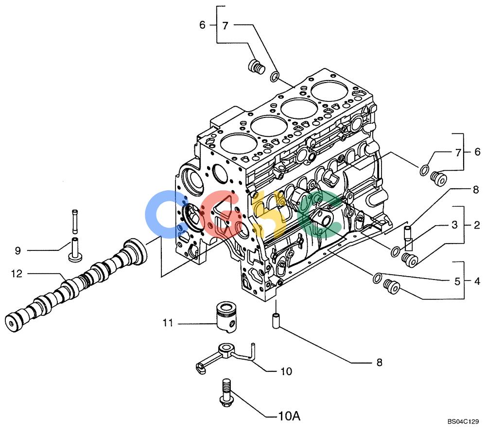 纽荷兰零件查询(DC75) - CRAWLER DOZER (8/04-) (02-11) - CYLINDER BLOCK New Holland Constructuion