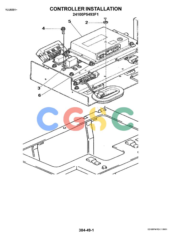 神钢零件查询(ED180) - BLADE RUNNER EXCAVATOR/DOZER ASN YLU0001 (1/99-12/01) (05-008[01]) - CONTROLLER INSTALLATION Kobelco