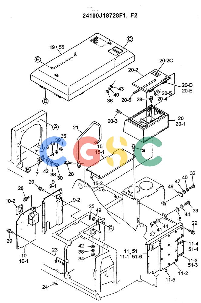 神钢零件查询(ED180) - BLADE RUNNER EXCAVATOR/DOZER ASN YLU0001 (1/99-12/01) (02-006[02]) - GUARD ASSEMBLY Kobelco