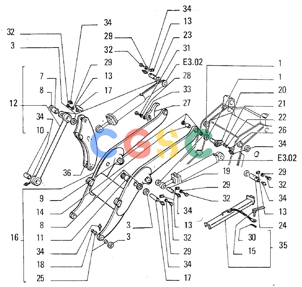 纽荷兰零件查询(FL5B) - CRAWLER LOADER (E3.10[001]) - LOADER LIFT ARMS New Holland Constructuion