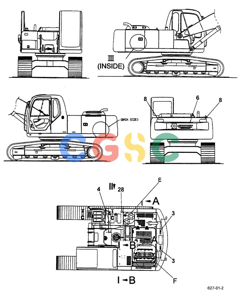 神钢零件查询(ED190LC-6E) - BLADE RUNNER EXCAVATOR/DOZER BTW YL03U0136 - YL03U0292 (1/05-12/06) (06-005[02]) - NAME PLATE INSTALLATION (SUNBELT RENTALS) Kobelco