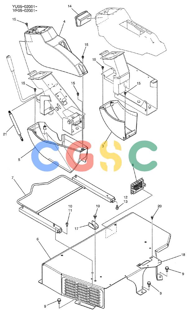 纽荷兰零件查询(E235BSRNLC) - CRAWLER EXCAVATOR ASN YU05-02001 (01-024[02]) - CONTROLS OPERATORS New Holland Constructuion