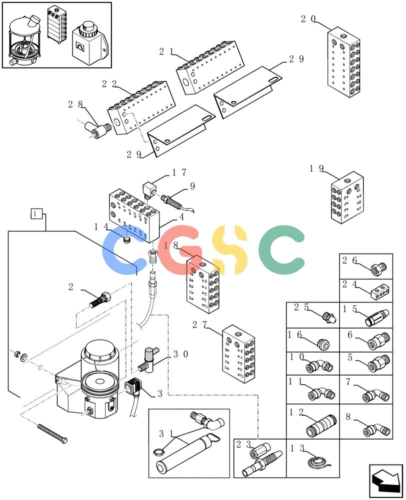 凯斯零件查询(LBX431S) - BIG RECTANGULAR BALER (6/01-12/03) (09.01[01]) - GREASING Case Agriculture