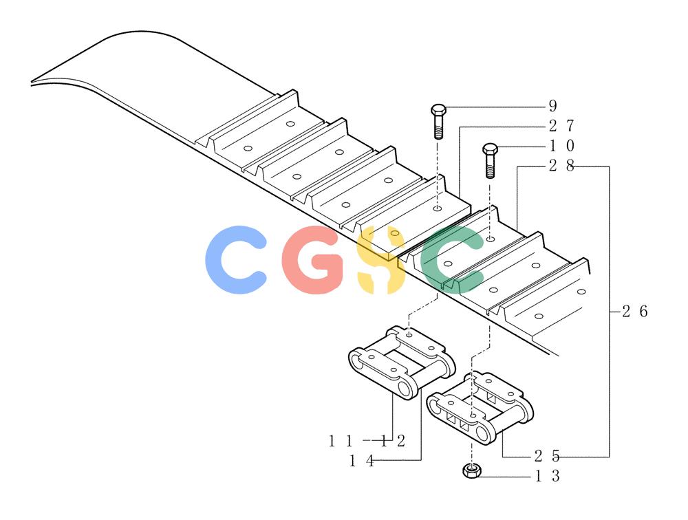 纽荷兰零件查询(FD80) - CRAWLER DOZER (1/98-) (9.240[02]) - TRACK CHAIN (L=610 mm) LGP New Holland Constructuion