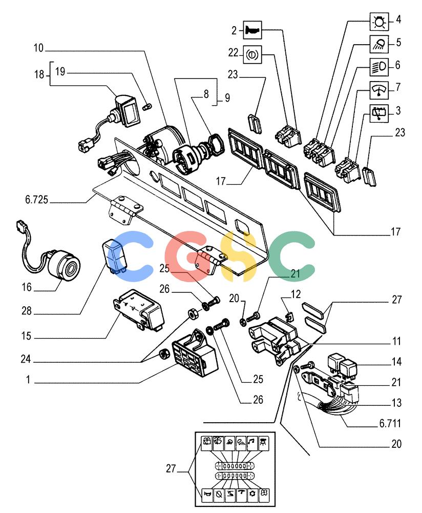 纽荷兰零件查询(FL145) - CRAWLER LOADER (N.A. VERSION) (11/98-) (6.712[01]) - ELECTRIC COMPONENTS New Holland Constructuion