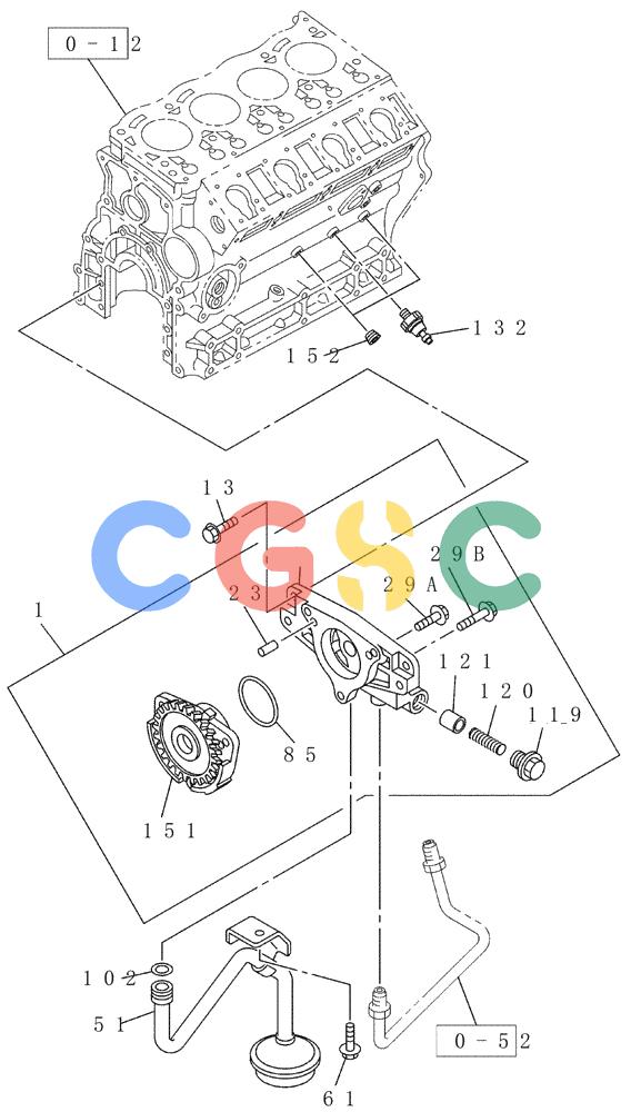 纽荷兰零件查询(E80BMSR) - CRAWLER EXCAVATOR ASN LF05-04001 - (N8TA18060) (B118M-51A) - OIL PUMP AND OIL STRAINER New Holland Constructuion