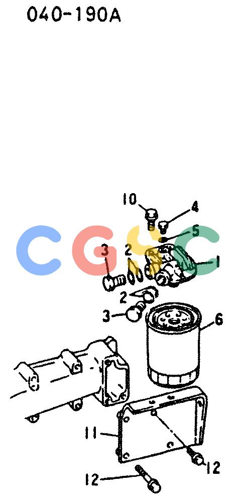 神钢零件查询(6D16-T) - MITSUBISHI DIESEL ENGINE - K909 II & K909LC II EXCAVATORS (1/87-12/06) (02-013) - FUEL FILTER Kobelco