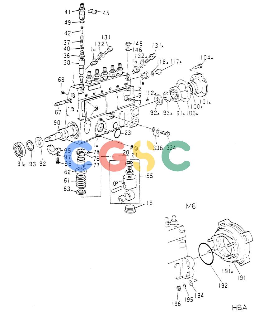 神钢零件查询(6D16-T) - MITSUBISHI DIESEL ENGINE - K907 & MD180LC (1/87-12/06) (03-006) - INJECTION PUMP (INNER PARTS) Kobelco