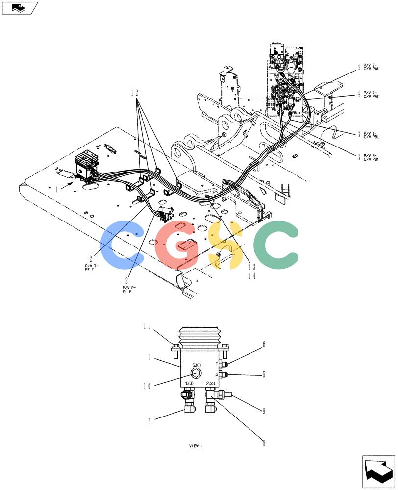 神钢零件查询(ED150-2) - BLADE RUNNER EXCAVATOR/DOZER ASN LH01-01001 (1/09-12/12) (01-038[01]) - CONTROL LINES, PROPEL Kobelco