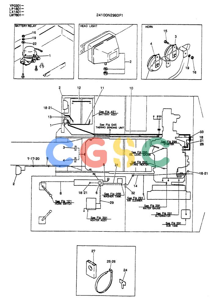 神钢零件查询(K905ALC) - EXCAVATOR ASN YP0301 (1/86-12/03) (05-018) - WIRING ASSY, ELEC Kobelco