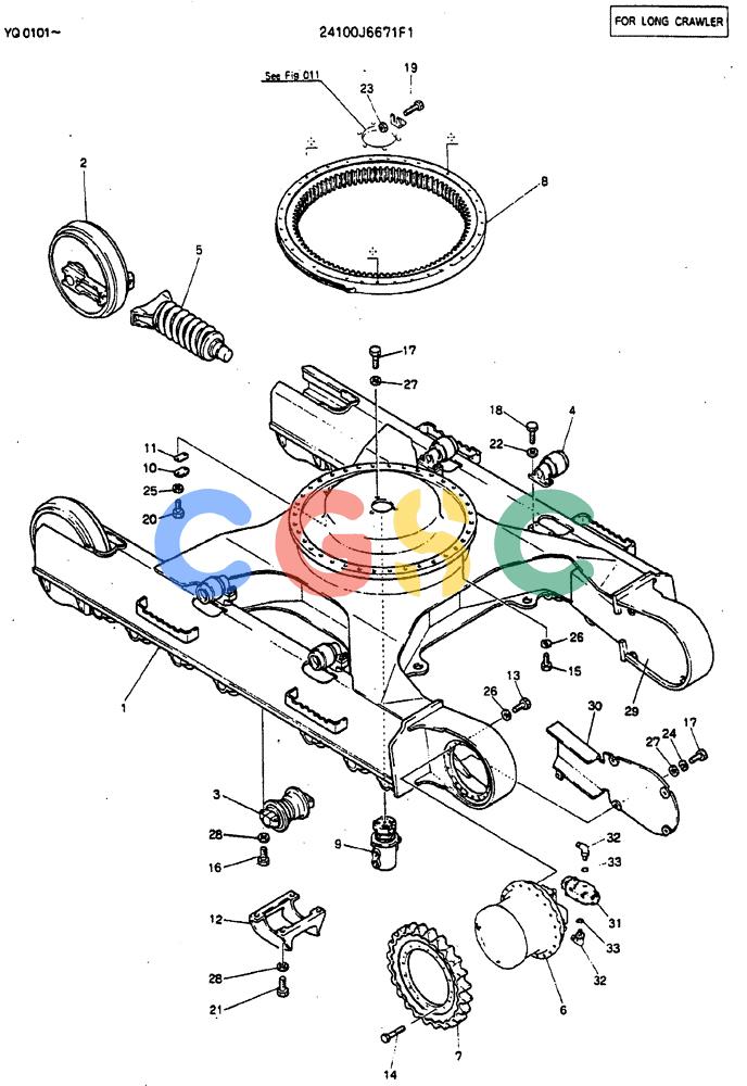 神钢零件查询(MD200BLC) - EXCAVATOR BTW YQ0101 - YQ0564 (1/80-12/06) (06-001) - INSTAL, LOW Kobelco