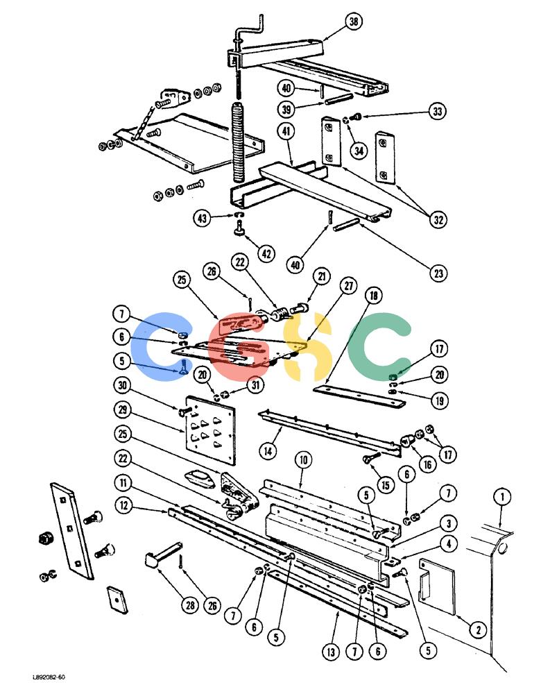 凯斯零件查询(5420) - CASE IH RECTANGULAR BALER (1/85-12/87) (9-06) - BALE CHAMBER Case Agriculture