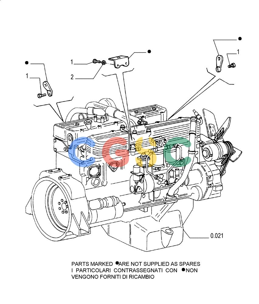 纽荷兰零件查询(FL175) - CRAWLER LOADER (N.A. VERSION) (6/92-) (0.450[01]) - HOOKS - ENGINE New Holland Constructuion