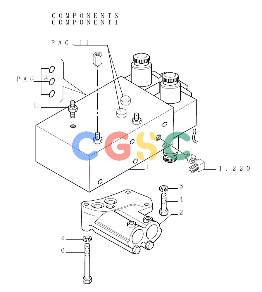 纽荷兰零件查询(DC180.B) - CRAWLER DOZER TIER 2 (3/03-) (1.211[10]) - TRANSMISSION - CONTROL VALVE New Holland Constructuion
