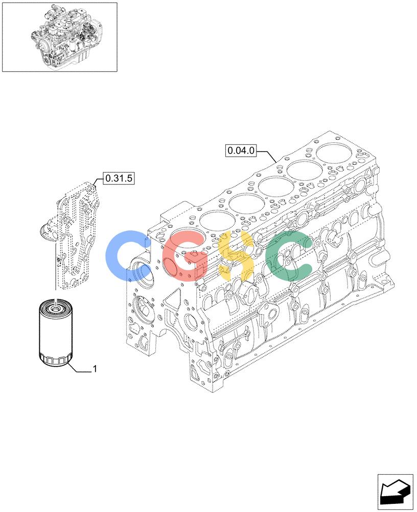 神钢零件查询(F4GE9684B J601) - ENGINE 504124794 - 920019901 (1/08-12/10) (0.30.2[01]) - OIL FILTERS - ENGINE (504074042) Kobelco