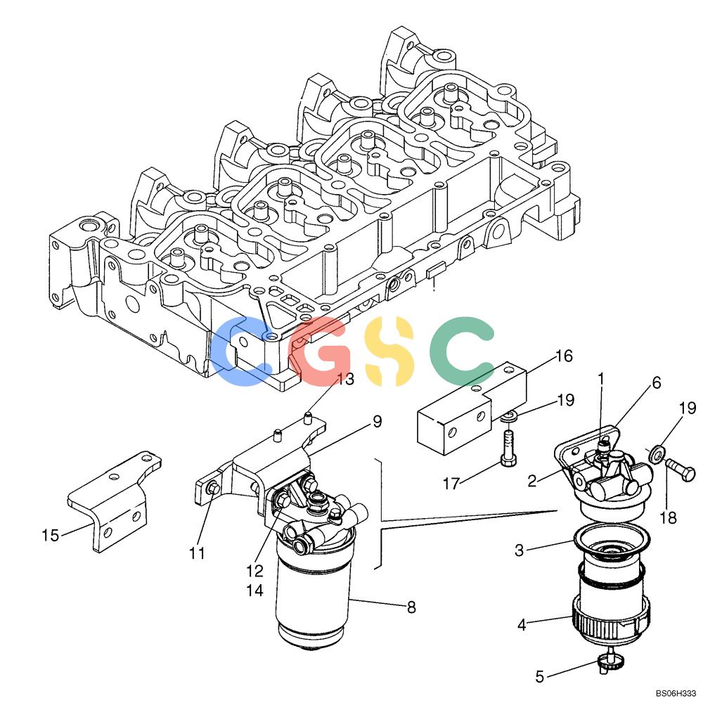 纽荷兰零件查询(DC75) - CRAWLER DOZER (8/04-) (03-10) - FUEL FILTER New Holland Constructuion