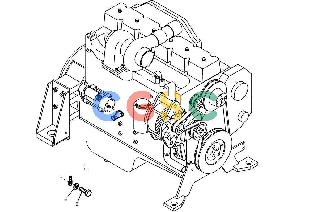 纽荷兰零件查询(EC350) - CRAWLER EXCAVATOR (2/00-) (32.253[002]) - CABLE HARNESS MOTOR STARTER (S/N 735003-735007/735009-UP) New Holland Constructuion