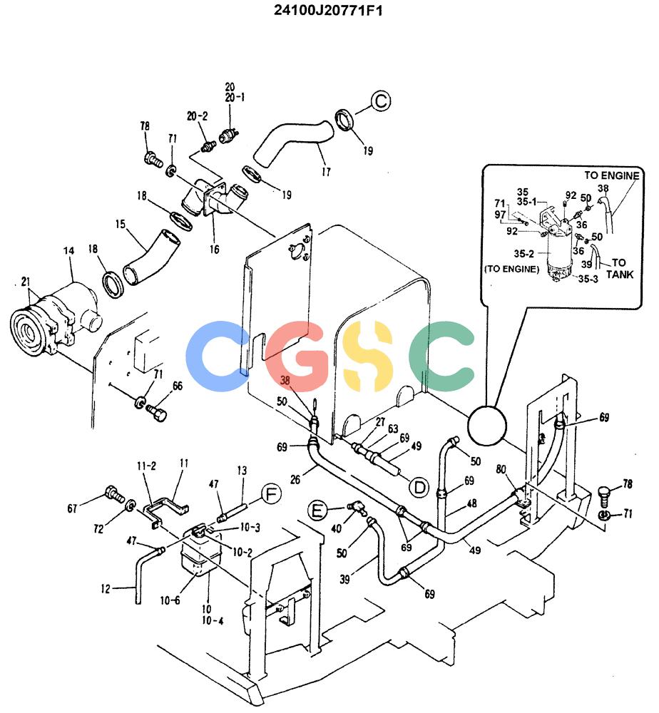 神钢零件查询(ED180) - BLADE RUNNER EXCAVATOR/DOZER ASN YLU0001 (1/99-12/01) (05-001[02]) - POWER PLANT ASSEMBLY Kobelco