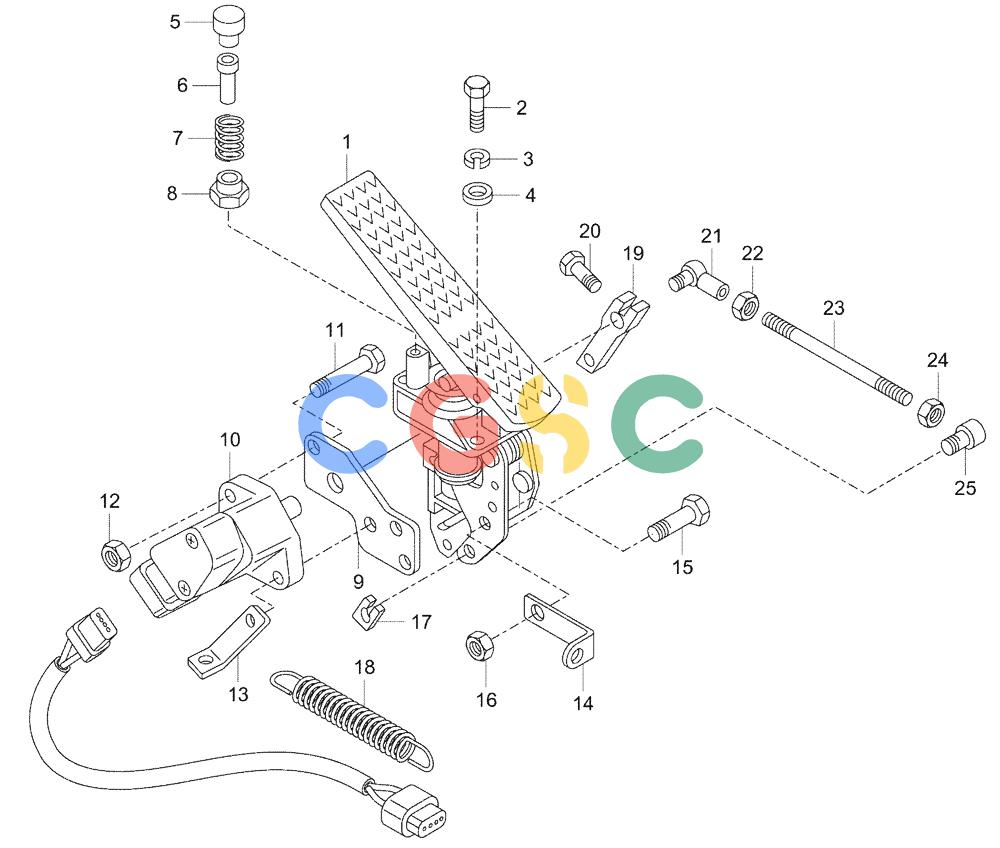 纽荷兰零件查询(AD300) - ARTICULATED DUMP TRUCK (1/01-) (0.525/3[01A]) - ACCELERATOR CONTROL New Holland Constructuion