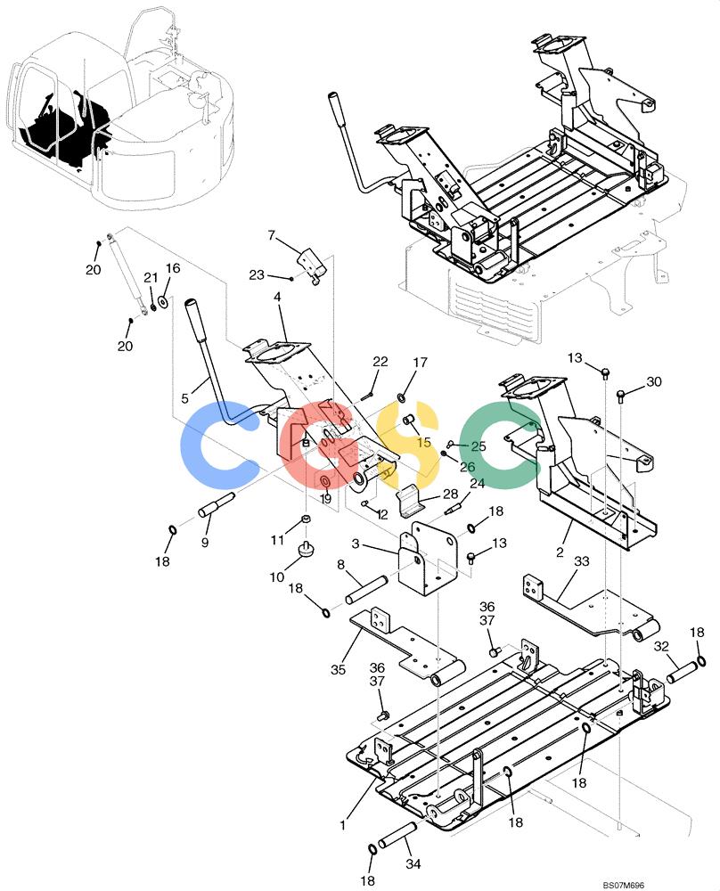纽荷兰零件查询(E135B) - CRAWLER EXCAVATOR TIER 3 - ASN YH05-07001 (N8TA13006) (1/08-) (02-22[00]) - CONTROL BOX ASSEMBLY (YB03M00036F1) New Holland Constructuion