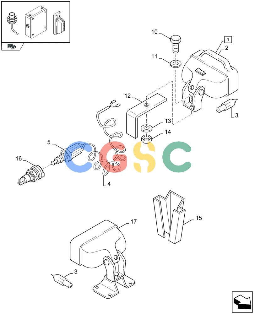凯斯零件查询(LBX432S) - BIG RECTANGULAR BALER (3/03-12/08) (06.05[01]) - WORK LIGHTS Case Agriculture
