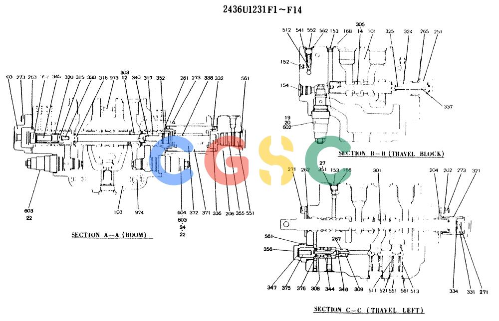 神钢零件查询(K909LC) - MARK II EXCAVATOR ASN LL1488 (1/87-12/03) (11-018[02]) - VALVE ASSY, CONTROL Kobelco