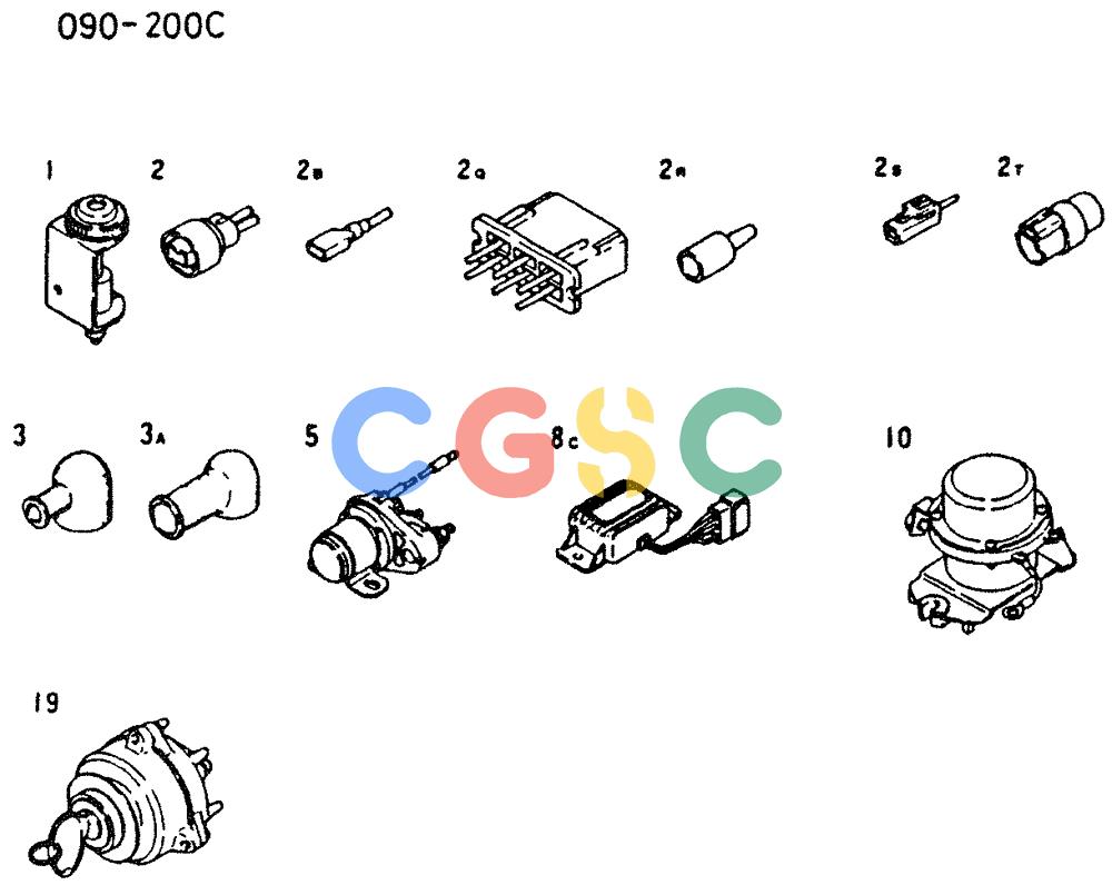 神钢零件查询(6D16-T) - MITSUBISHI DIESEL ENGINE - K909 II & K909LC II EXCAVATORS (1/87-12/06) (04-001) - INSTRUMENT Kobelco