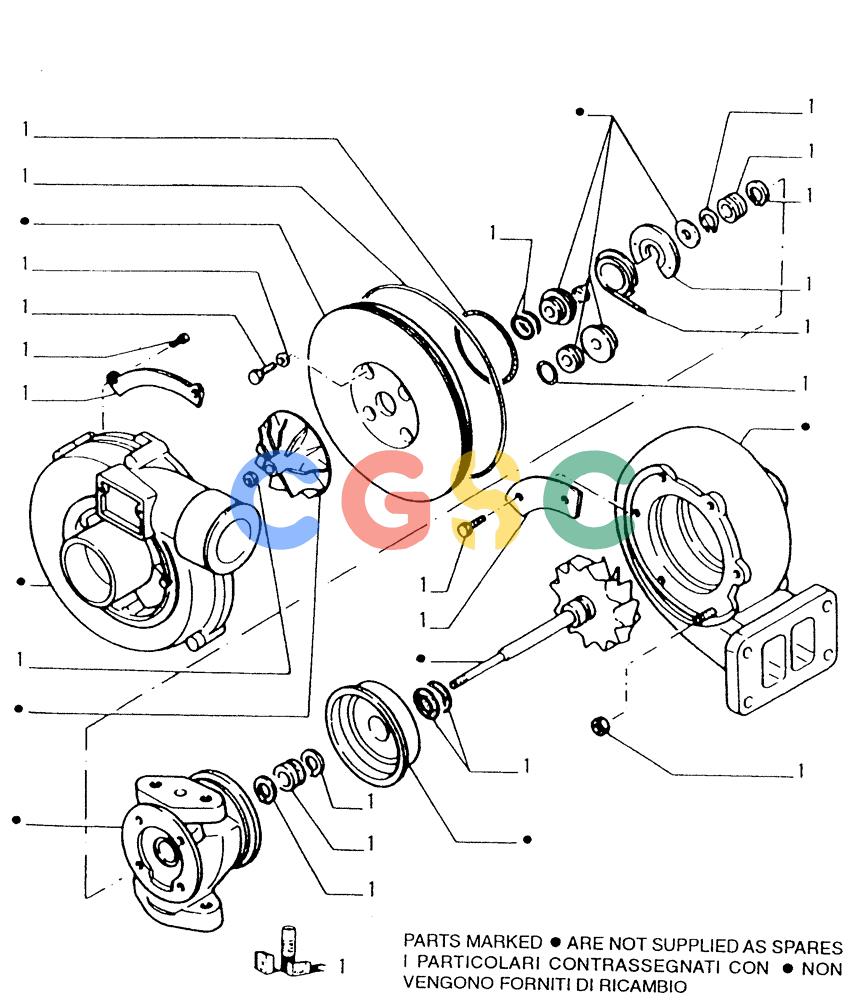 纽荷兰零件查询(FD175) - CRAWLER DOZER (N.A. VERSION)(S/N 061640 & AFTER) (1/93-) (0.240[02]) - TURBOCHARGER - COMPONENTS New Holland Constructuion