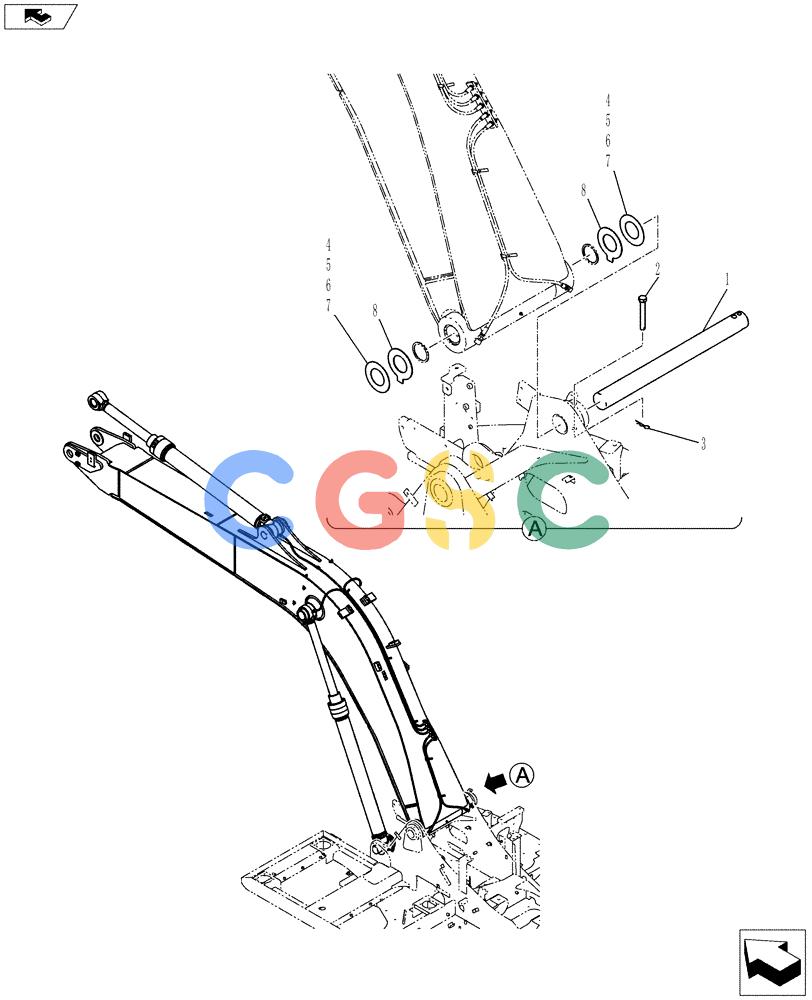 神钢零件查询(ED150-2) - BLADE RUNNER EXCAVATOR/DOZER ASN LH01-01001 (1/09-12/12) (03-001[00]) - BOOM INSTALLATION Kobelco