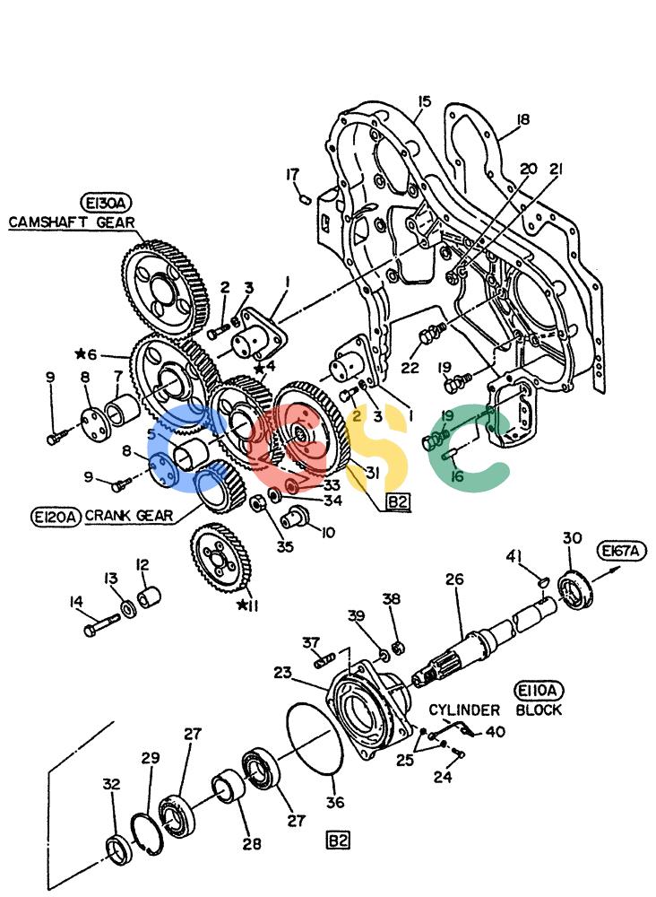 神钢零件查询(PE6T04) - NISSAN DIESEL ENGINE - LK900 & LK700A W/TURBO (1/03-12/06) (01-008[02]) - GEAR TRAIN Kobelco